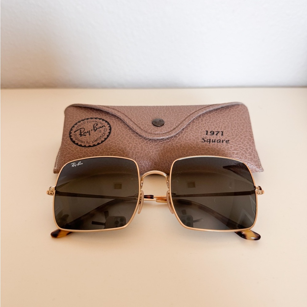 Ray-Ban 1971 Square Sunglasses with Case